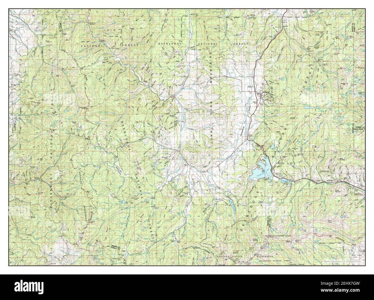 Philipsburg, Montana, map 1993, 1:100000, United States of America by