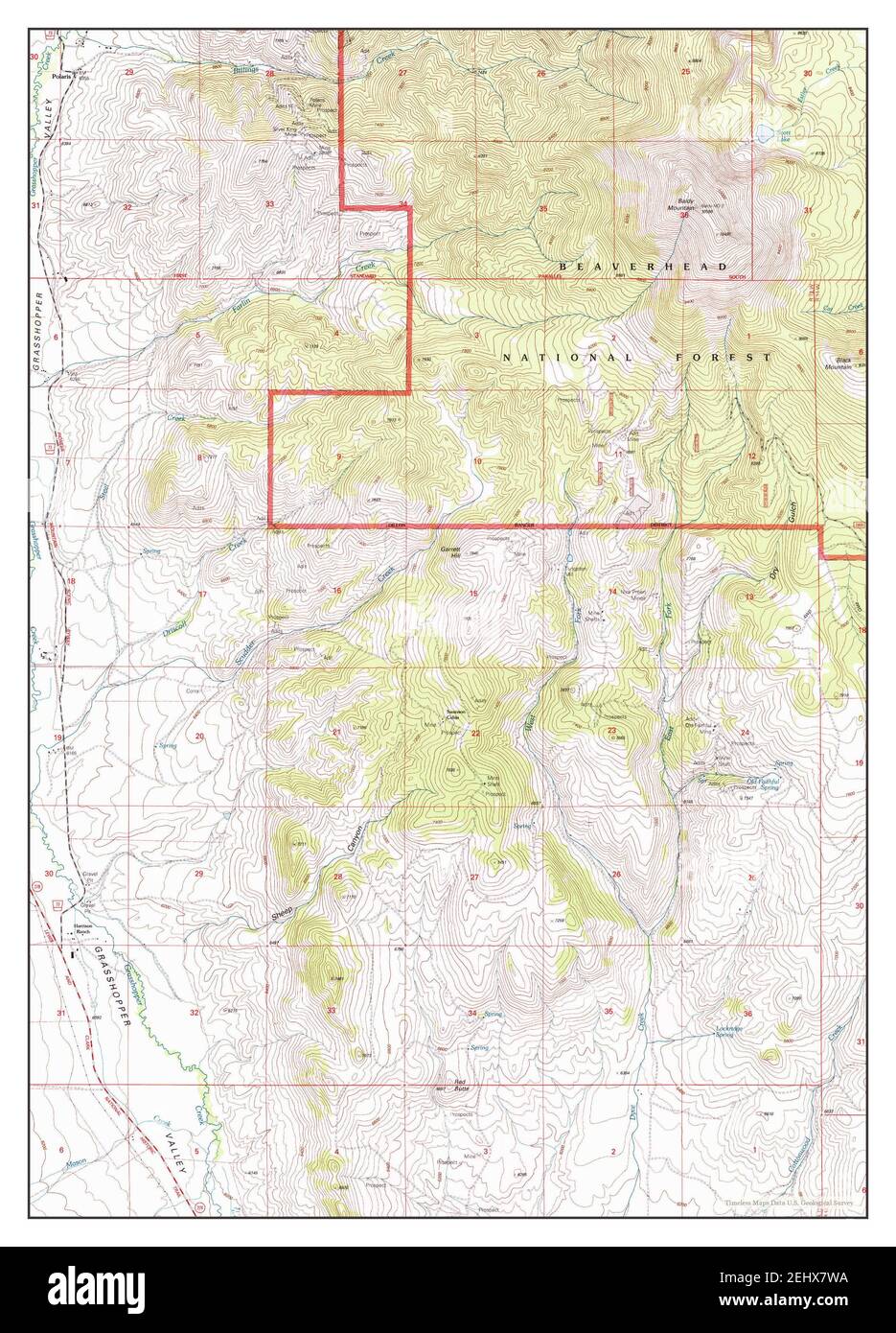 Polaris, Montana, map 1997, 124000, United States of America by Timeless Maps, data U.S