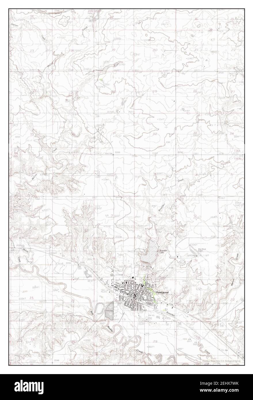 Plentywood, Montana, map 1983, 124000, United States of America by