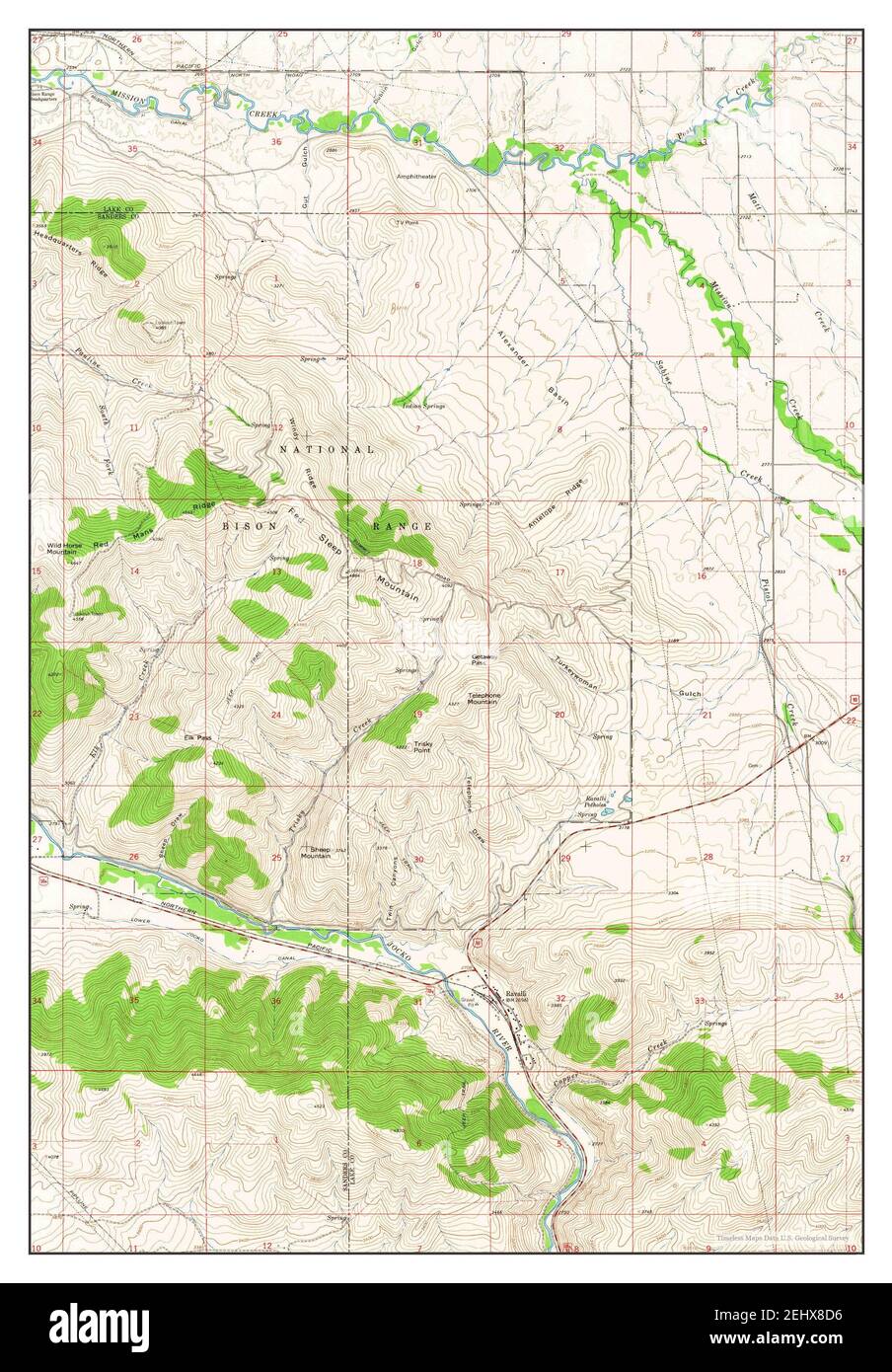 Ravalli, Montana, map 1964, 124000, United States of America by Timeless Maps, data U.S