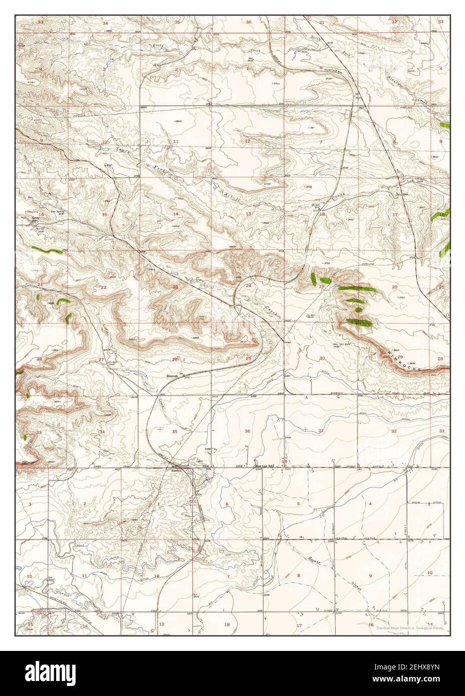 Rimrock, Montana, map 1956, 1:24000, United States of America by ...