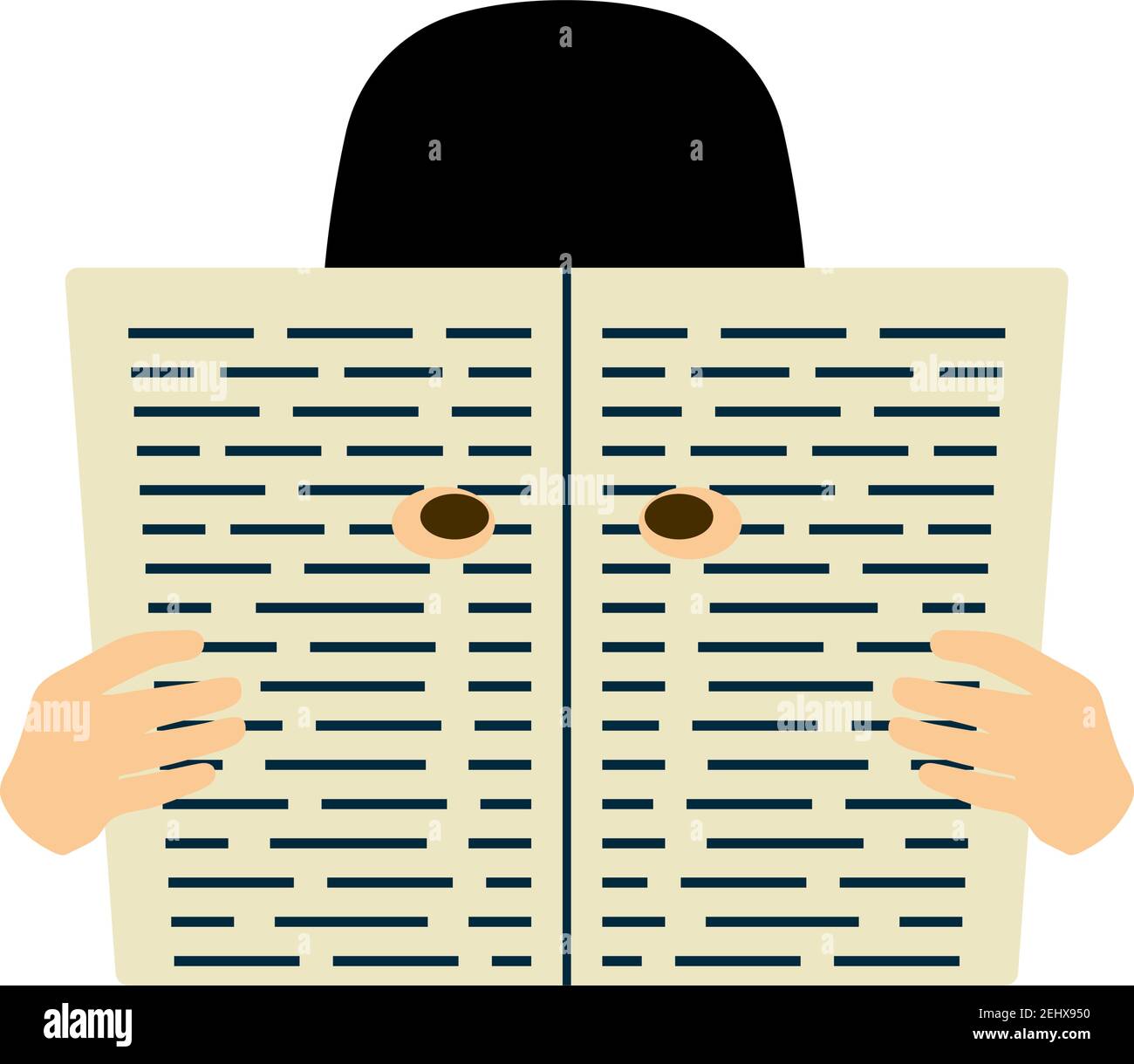 Newspaper Hole Icon. Flat Color Design. Vector Illustration. Stock Vector