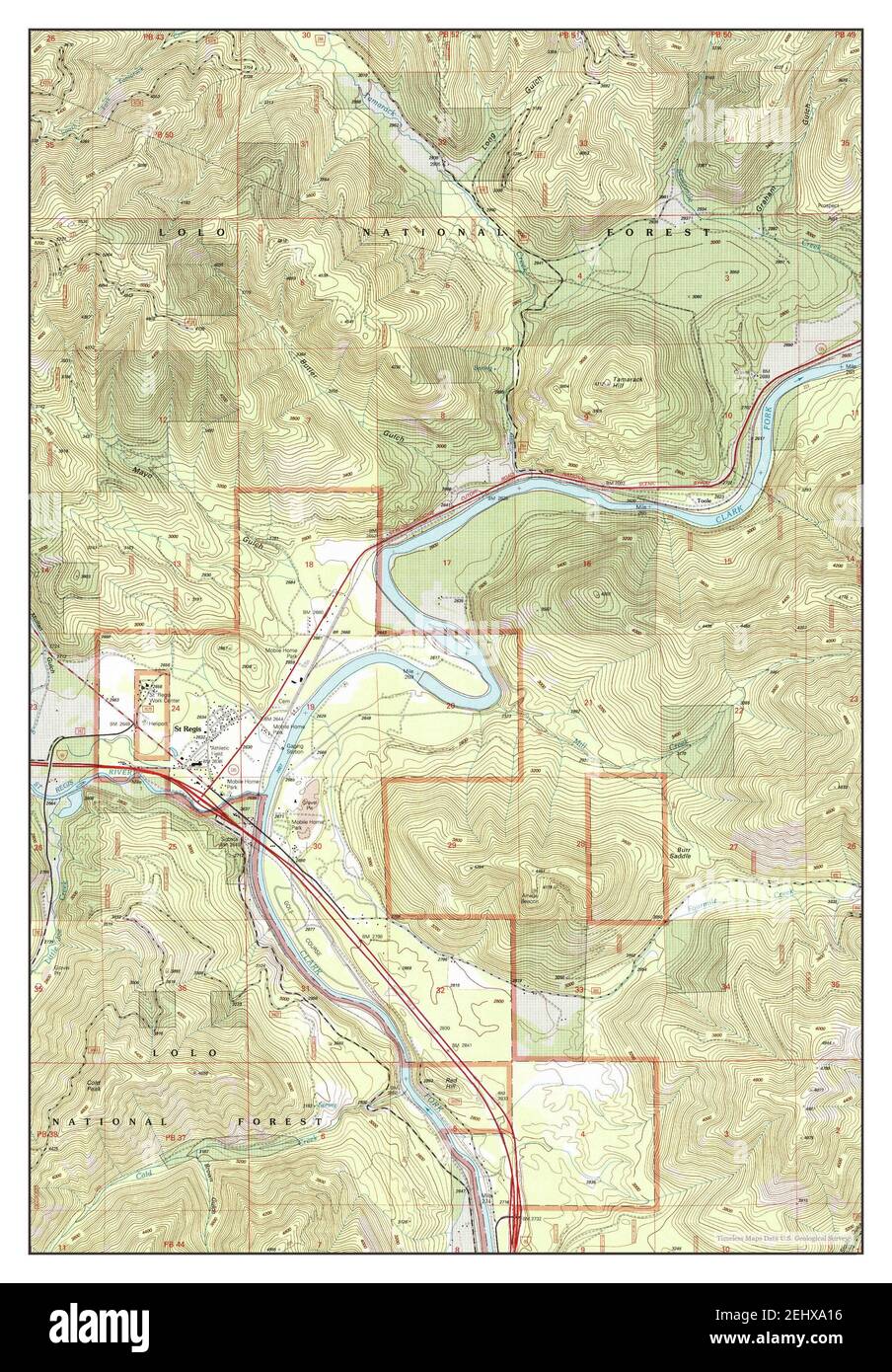 Saint Regis, Montana, map 1999, 124000, United States of America by