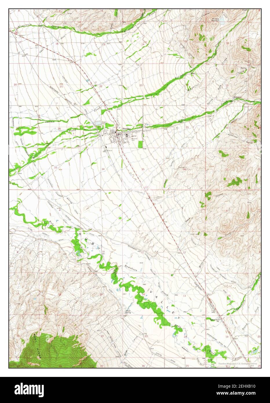 Sheridan, Montana, map 1963, 124000, United States of America by