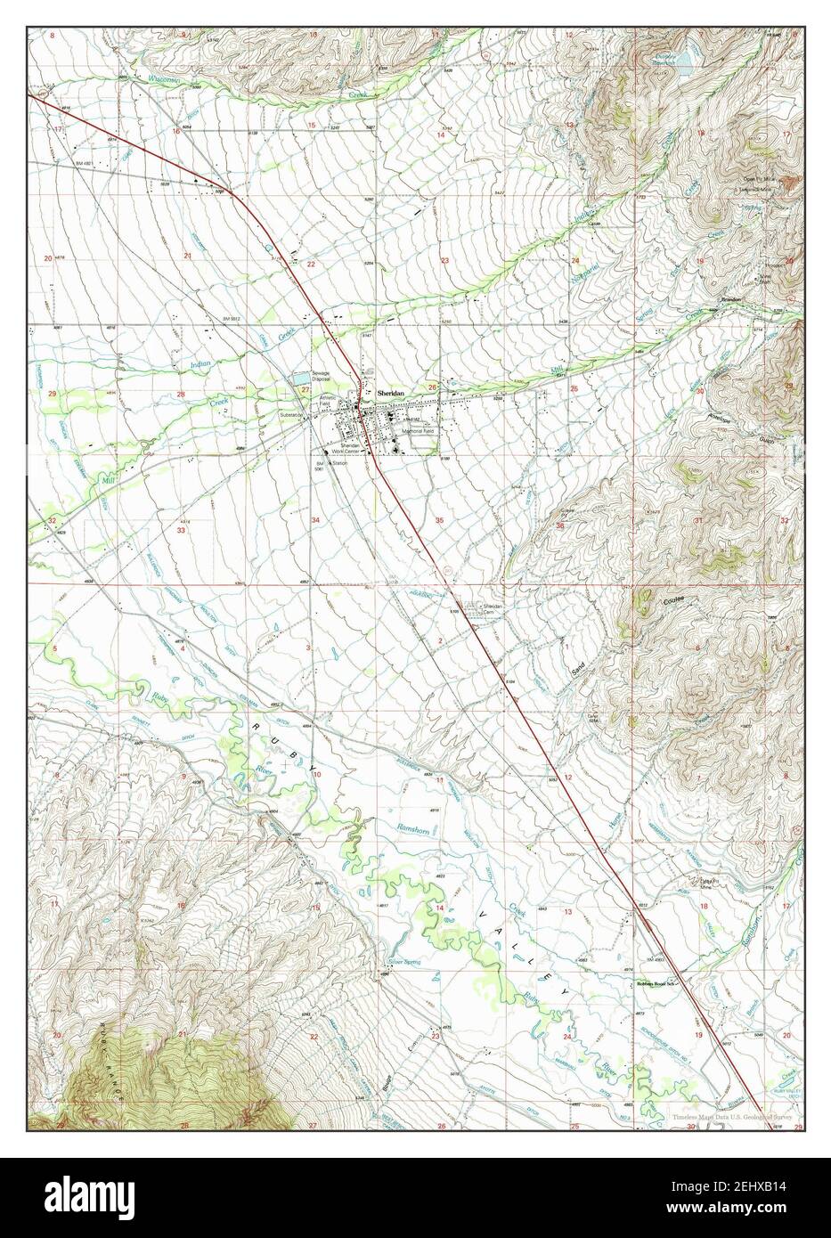 Map of sheridan montana hires stock photography and images Alamy
