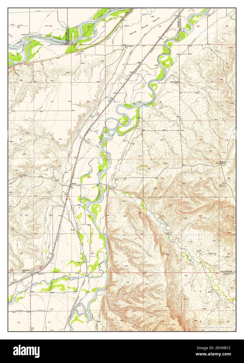 Silesia, Montana, map 1956, 124000, United States of America by