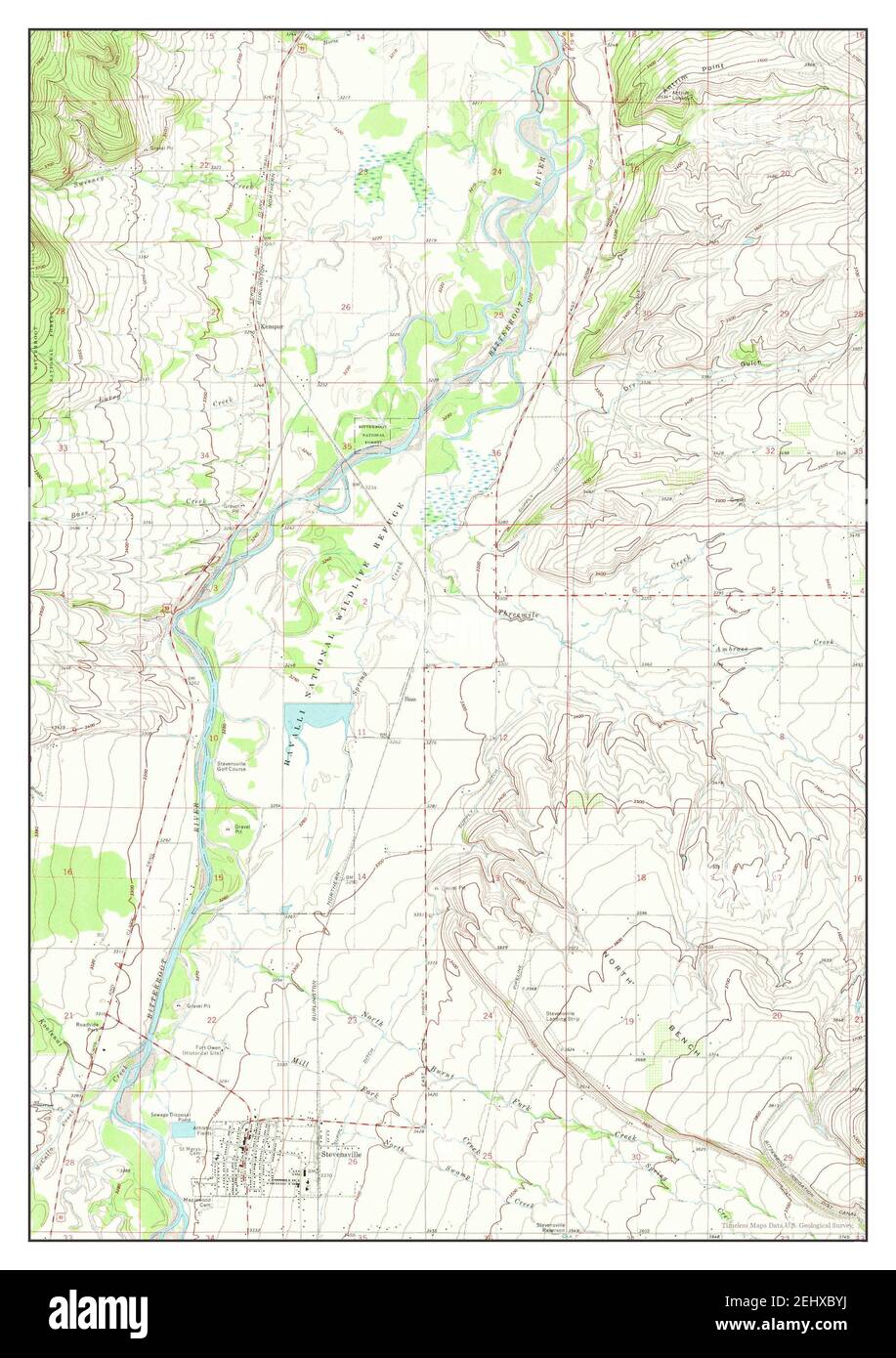 Map of stevensville montana Cut Out Stock Images & Pictures Alamy