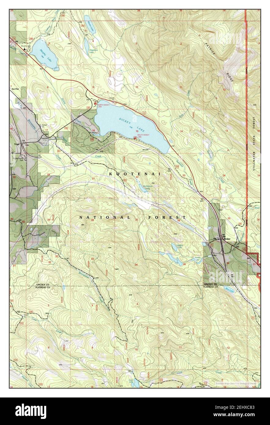 Stryker, Montana, map 1997, 124000, United States of America by
