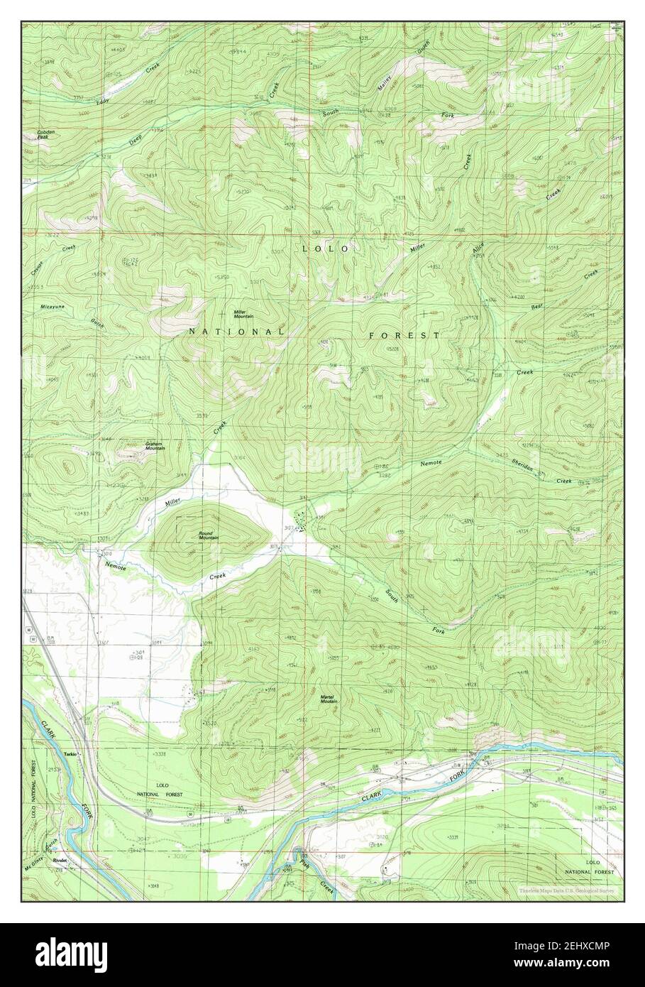 Tarkio, Montana, map 1983, 124000, United States of America by Timeless Maps, data U.S