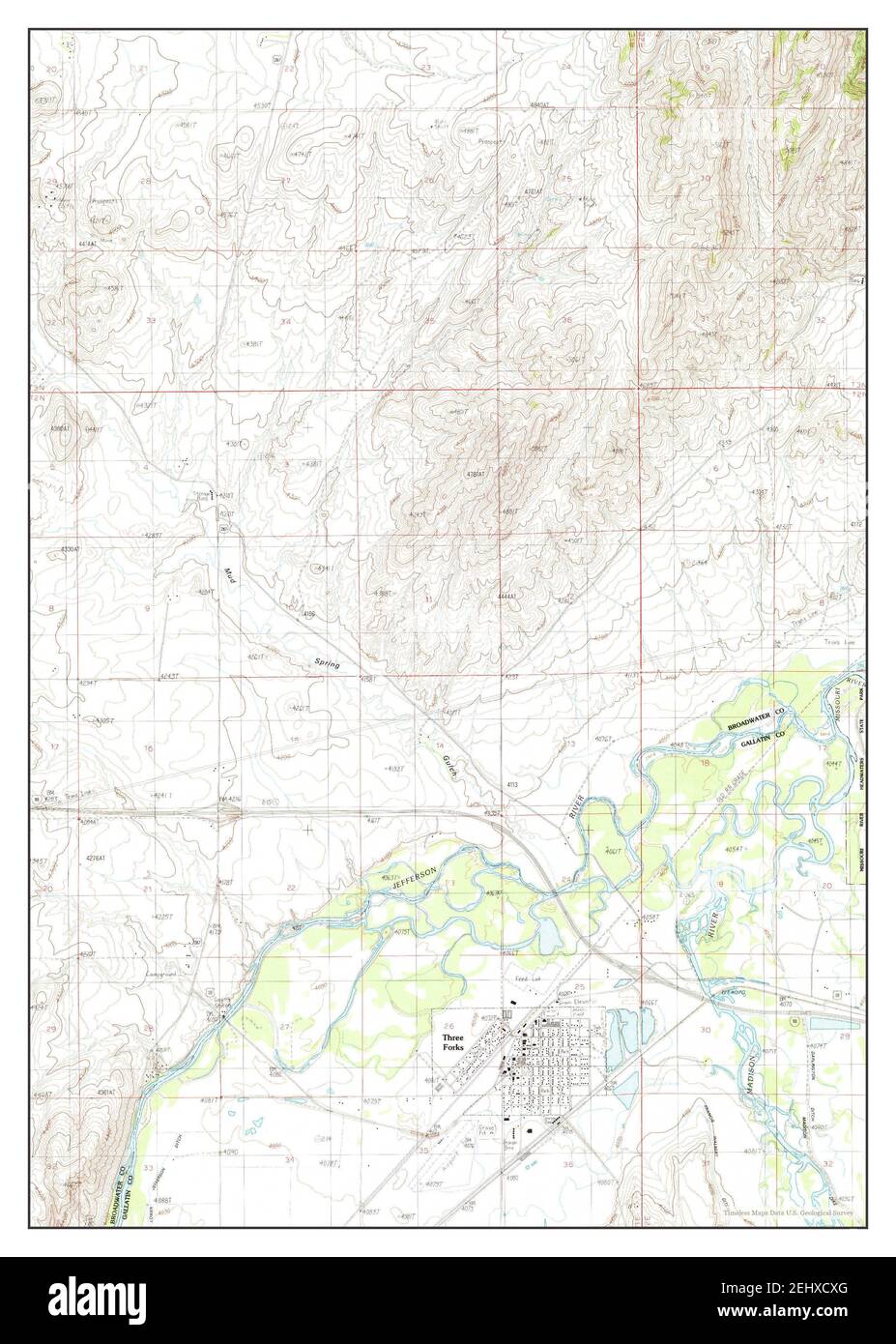 Three Forks Montana Map Three Forks Montana Cut Out Stock Images & Pictures - Alamy