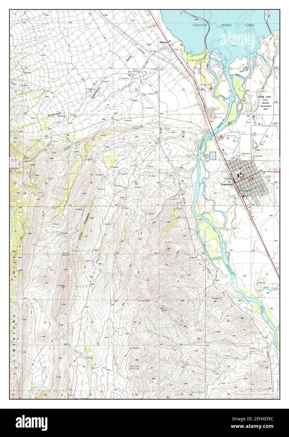 Townsend, Montana, map 2001, 124000, United States of America by Timeless Maps, data U.S