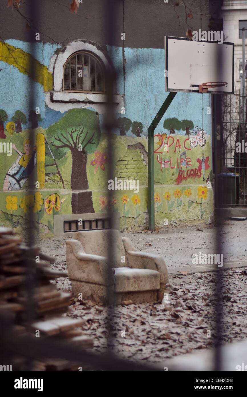 Basketball court in Zagreb, Croatia Stock Photo Alamy