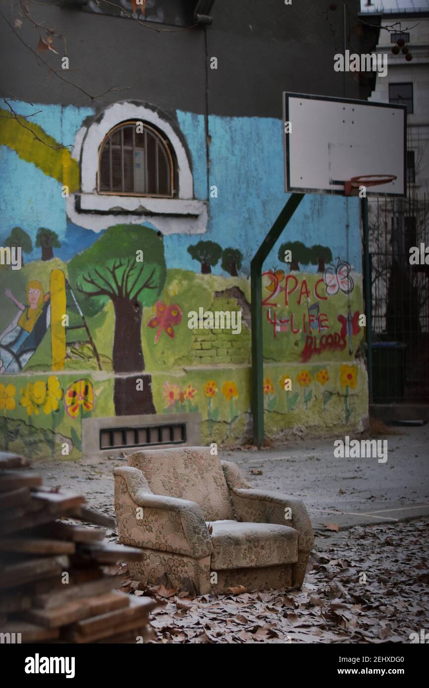 Basketball court in Zagreb, Croatia Stock Photo Alamy