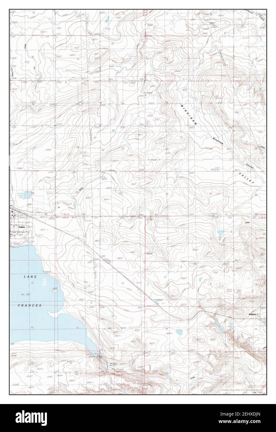 Valier East, Montana, map 1985, 124000, United States of America by