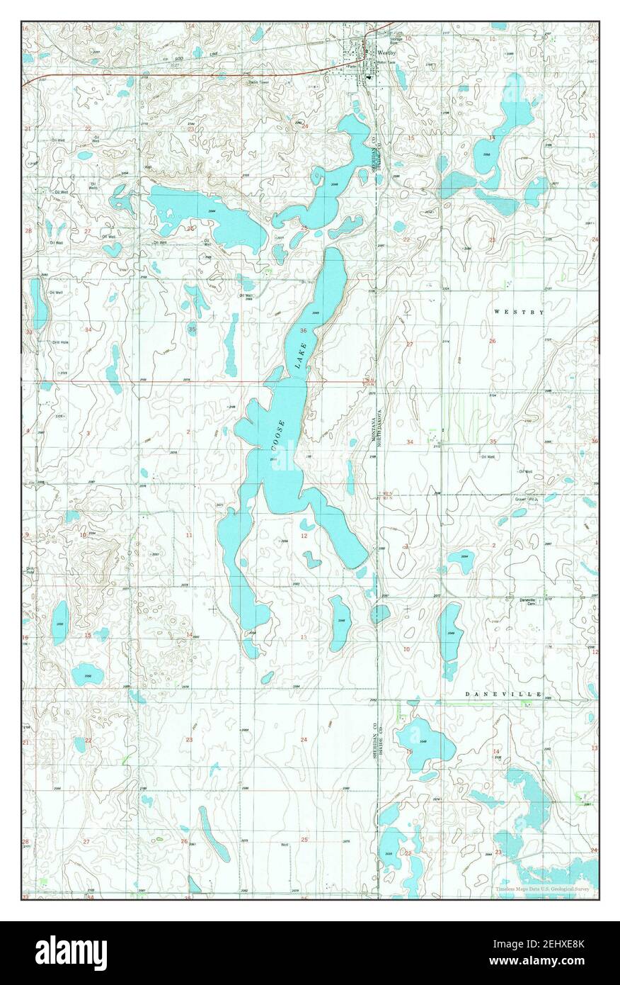 Westby South, Montana, map 1983, 124000, United States of America by