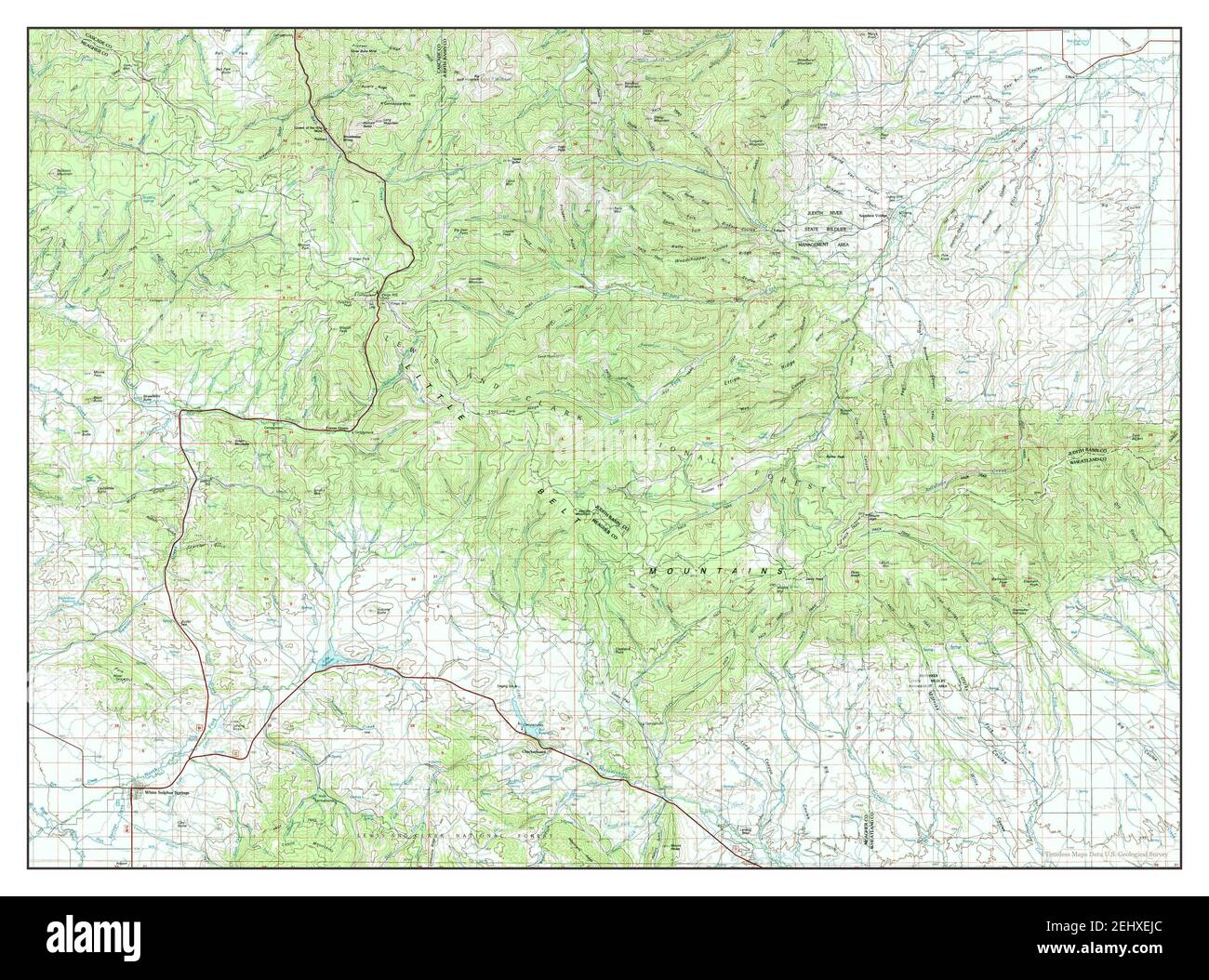 White Sulphur Springs, Montana, map 1984, 1100000, United States of
