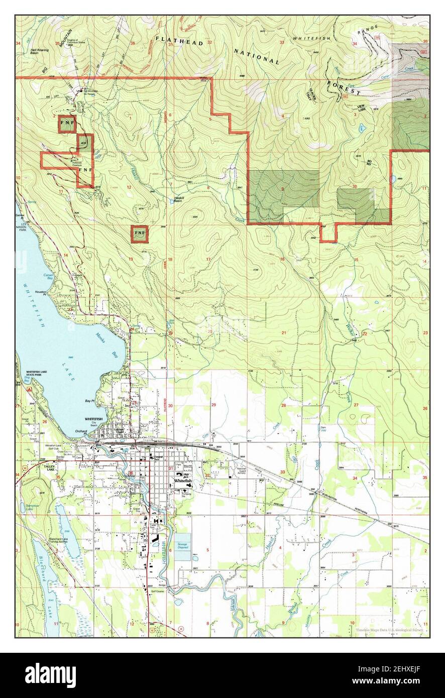 Whitefish montana map hires stock photography and images Alamy