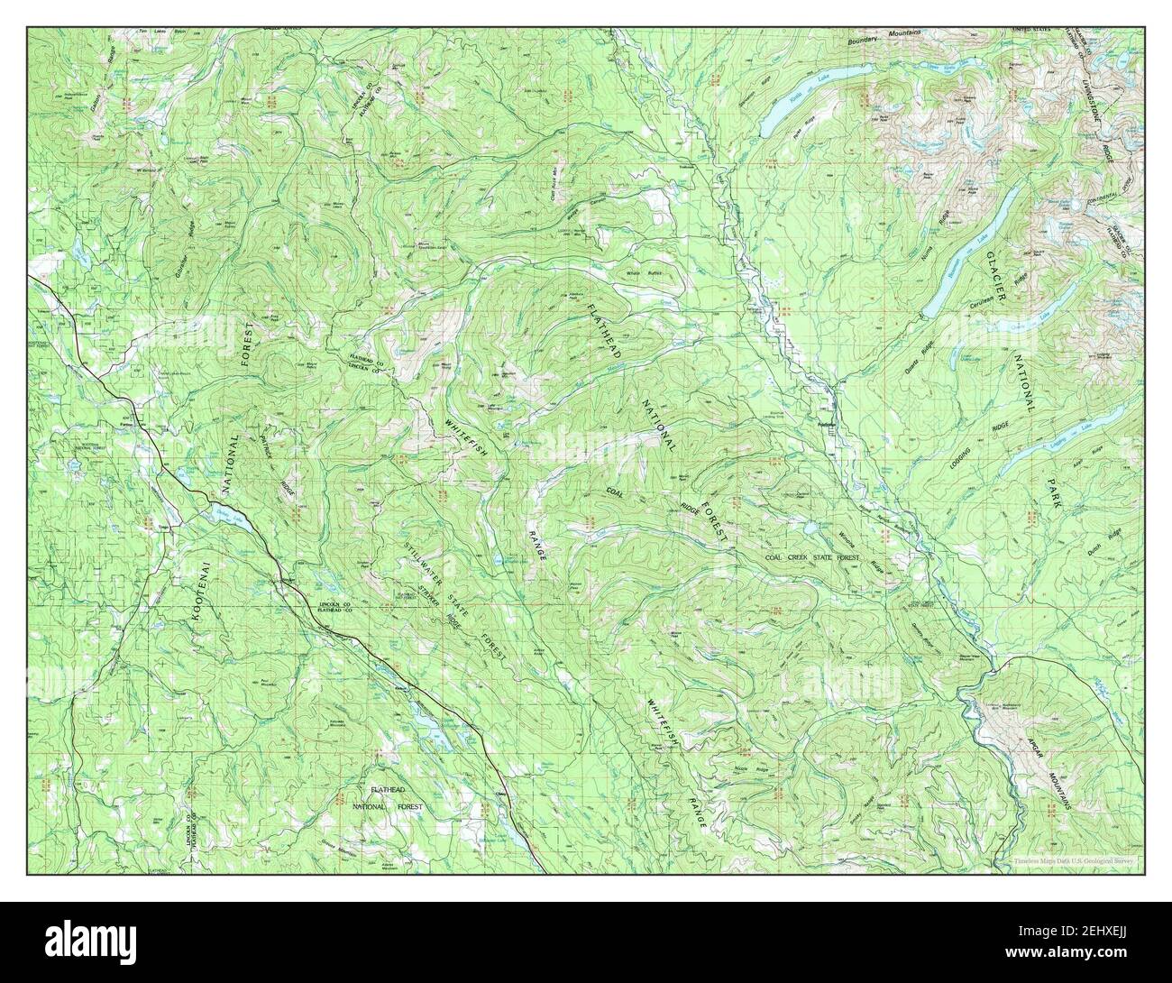 Whitefish montana map hires stock photography and images Alamy