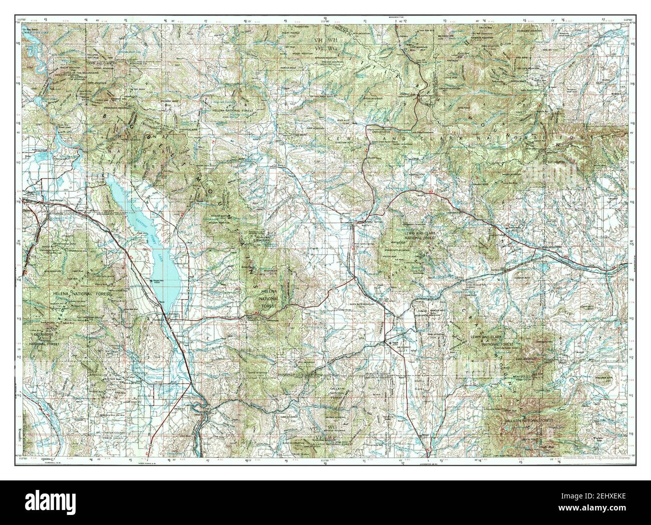 White Sulphur Springs, Montana, map 1958, 1250000, United States of