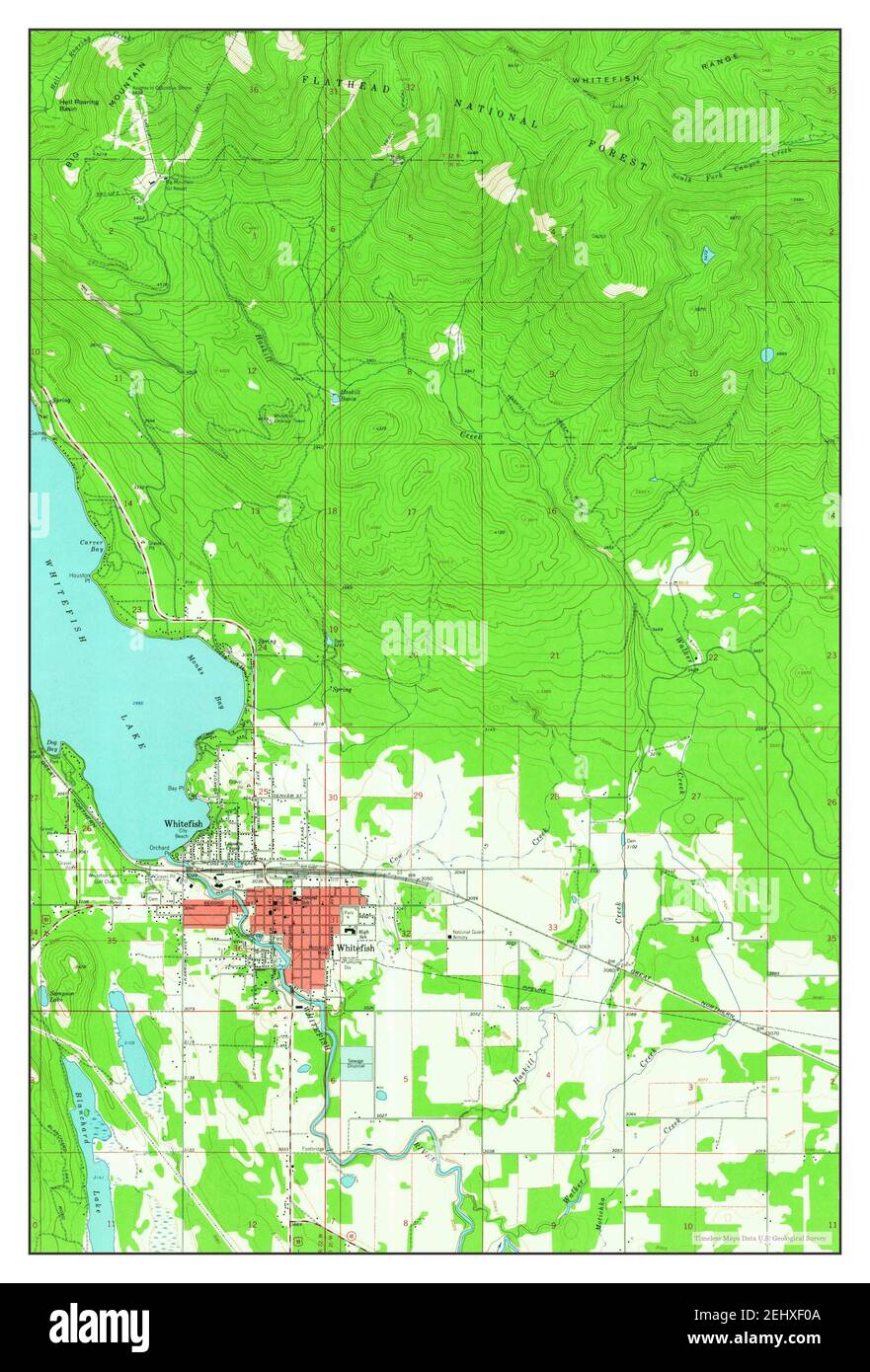 Map of whitefish montana Cut Out Stock Images & Pictures Alamy
