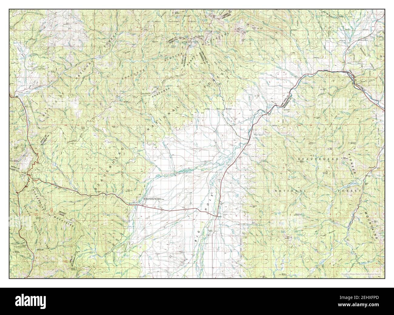 Wisdom, Montana, map 1994, 1100000, United States of America by