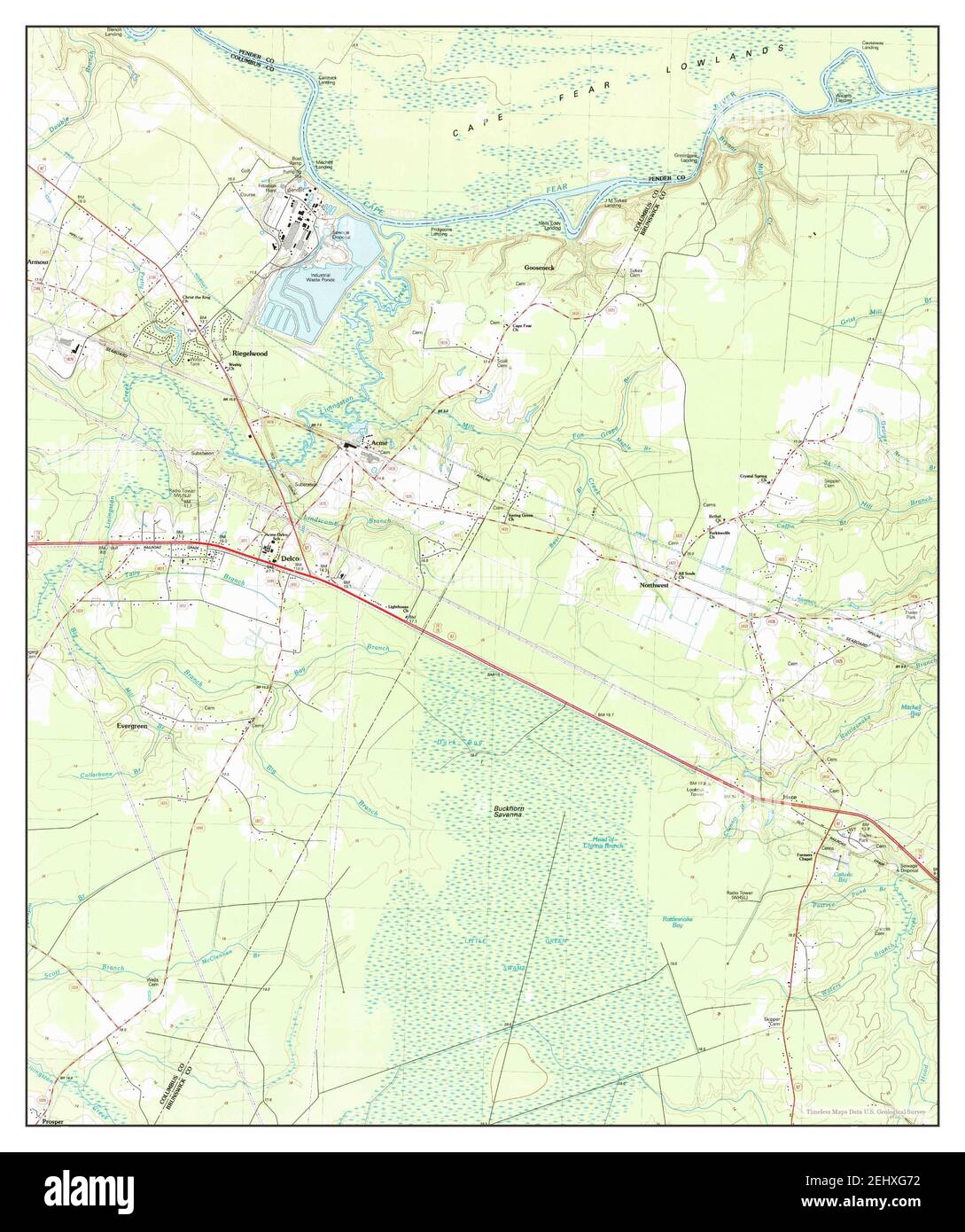 Acme north carolina map 1984 1 24000 united states of america by