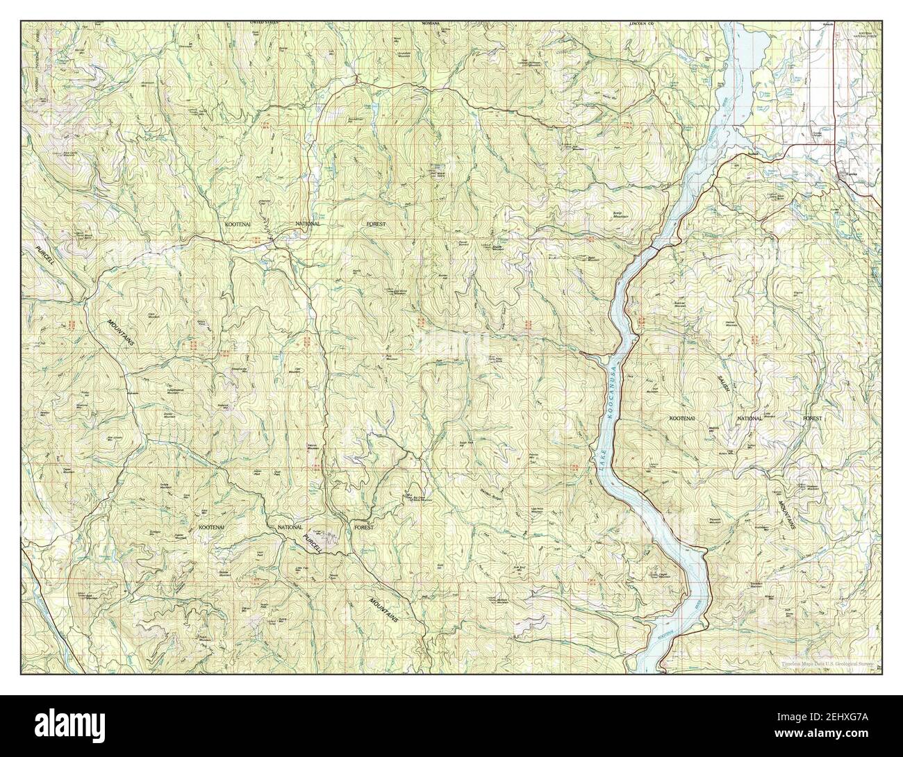 Yaak Valley Montana Map Yaak River Montana Map 1979 1 100000 United States Of America By Timeless Maps Data U S Geological Survey Stock Photo Alamy