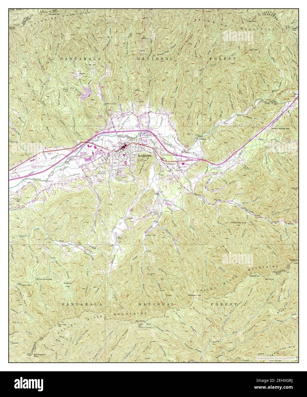 Andrews, North Carolina, map 1938, 124000, United States of America by