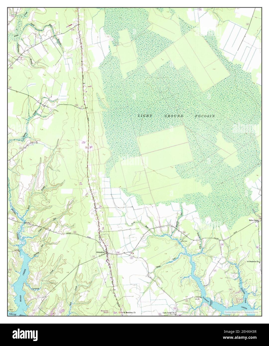 Arapahoe, North Carolina, map 1950, 124000, United States of America