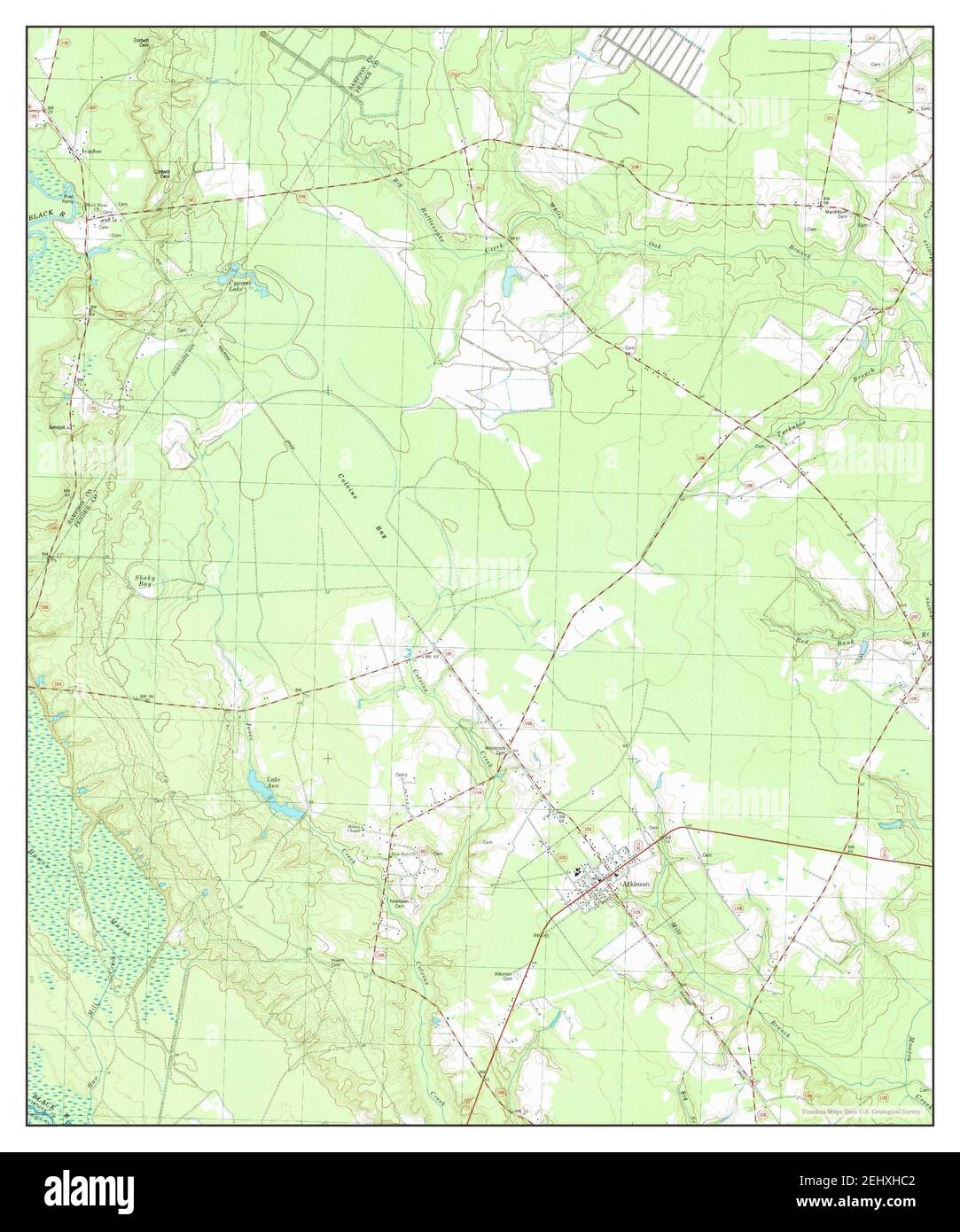 Atkinson, North Carolina, map 1984, 124000, United States of America