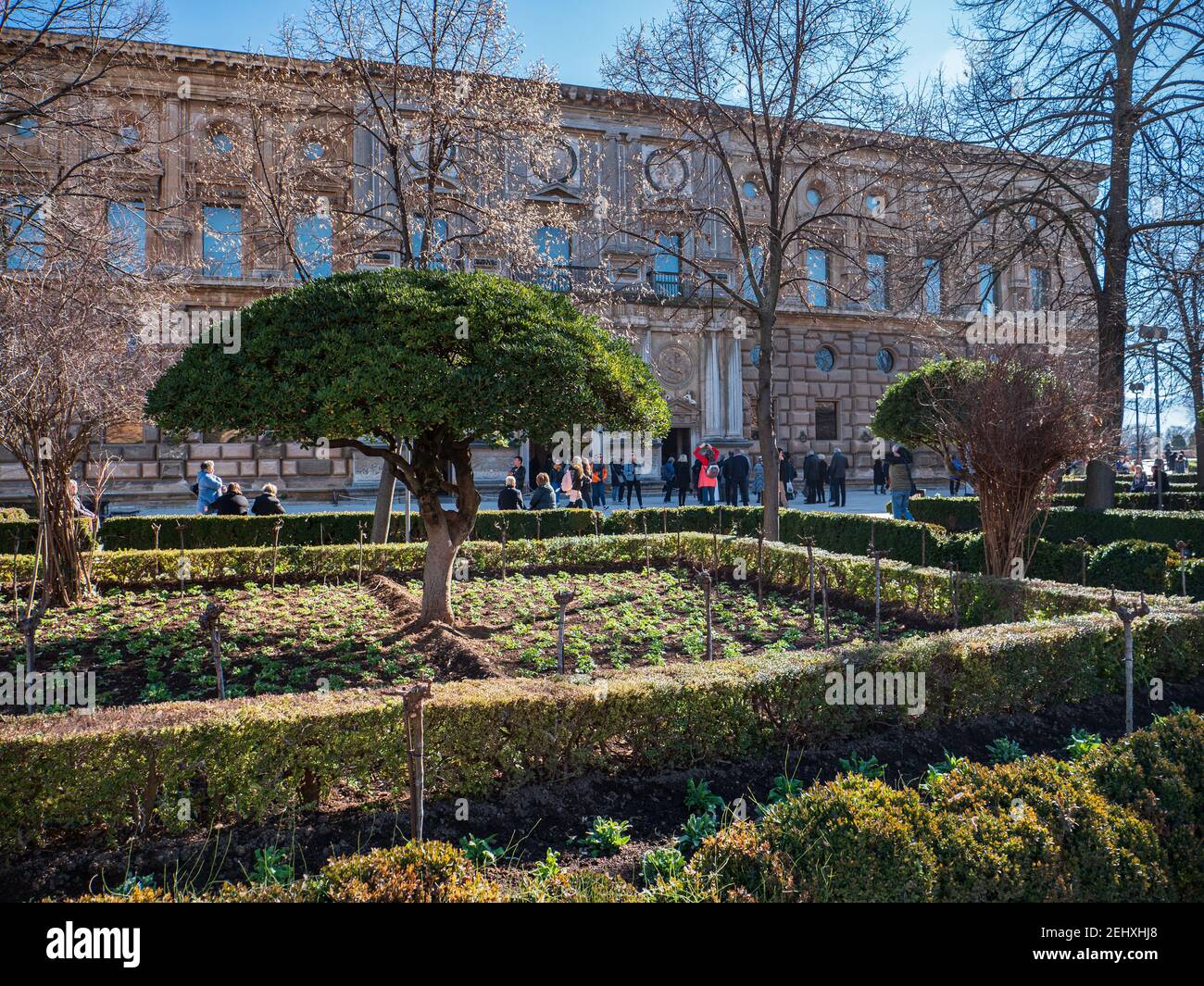 The Palace of Charles V at The Alhambra Granada Spain Stock Photo