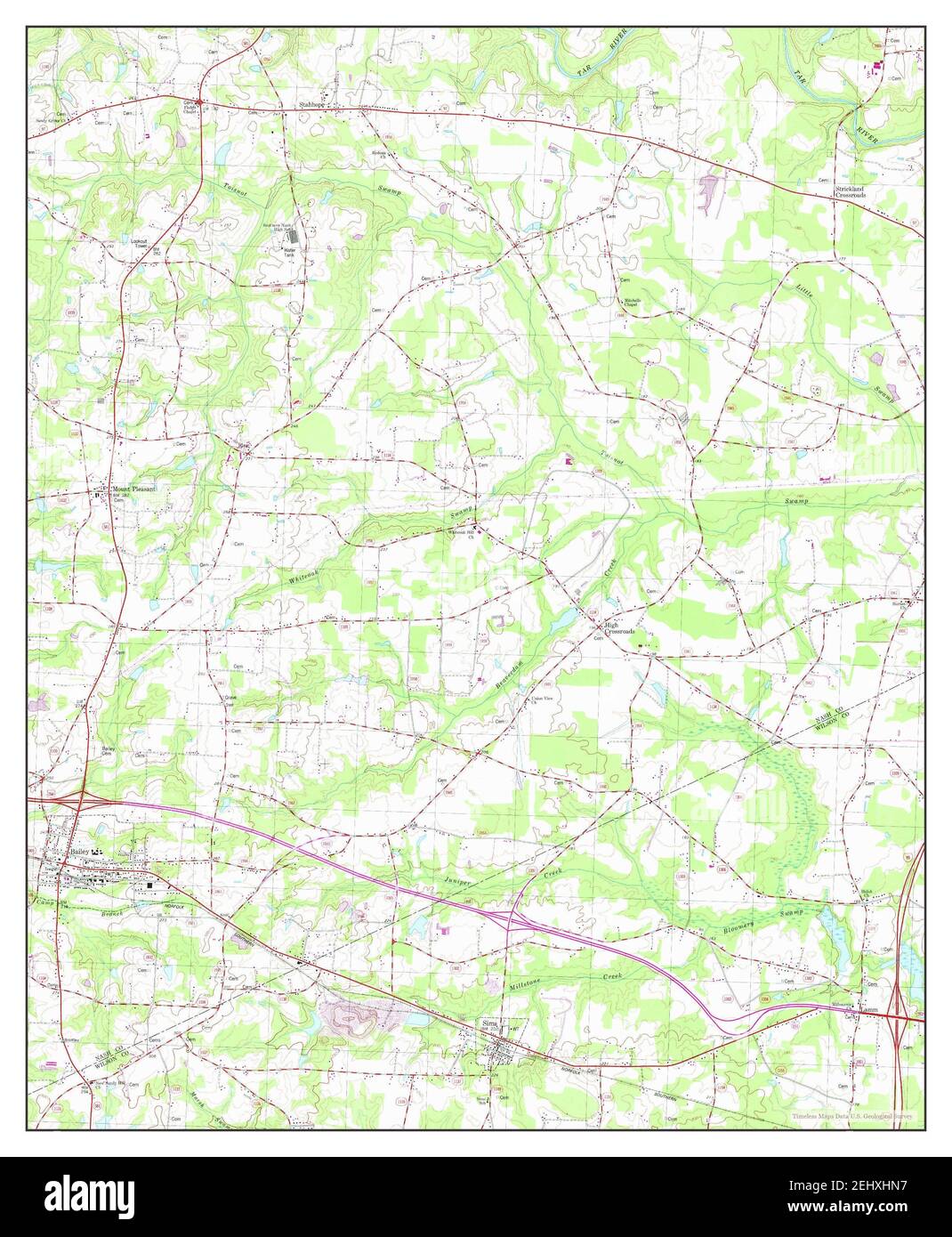 Bailey, North Carolina, map 1978, 124000, United States of America by