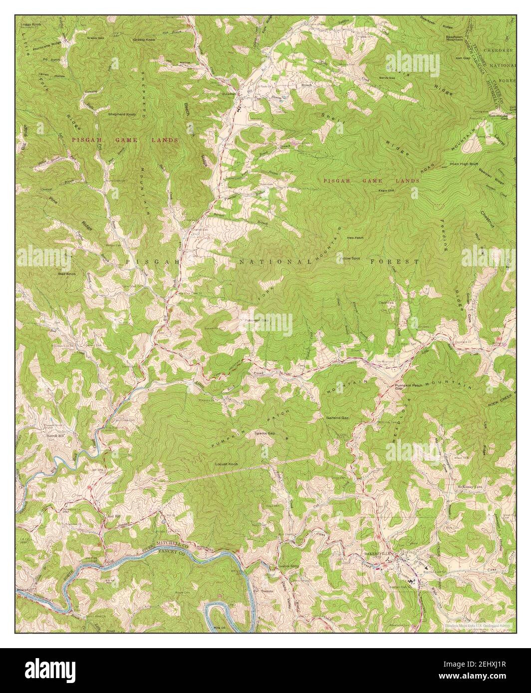 Map of bakersville hires stock photography and images Alamy