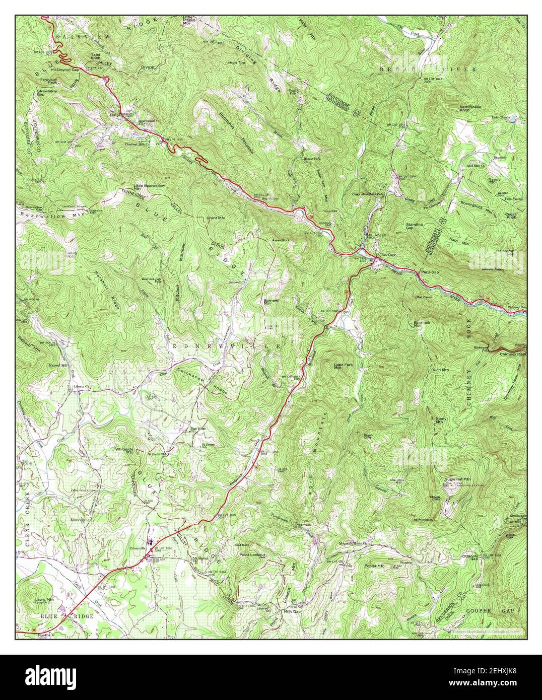 Bat Cave, North Carolina, map 1946, 124000, United States of America