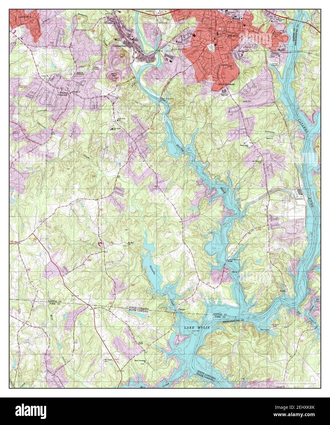 Belmont North Carolina Map Belmont, North Carolina, Map 1997, 1:24000, United States Of America By  Timeless Maps, Data U.s. Geological Survey Stock Photo - Alamy