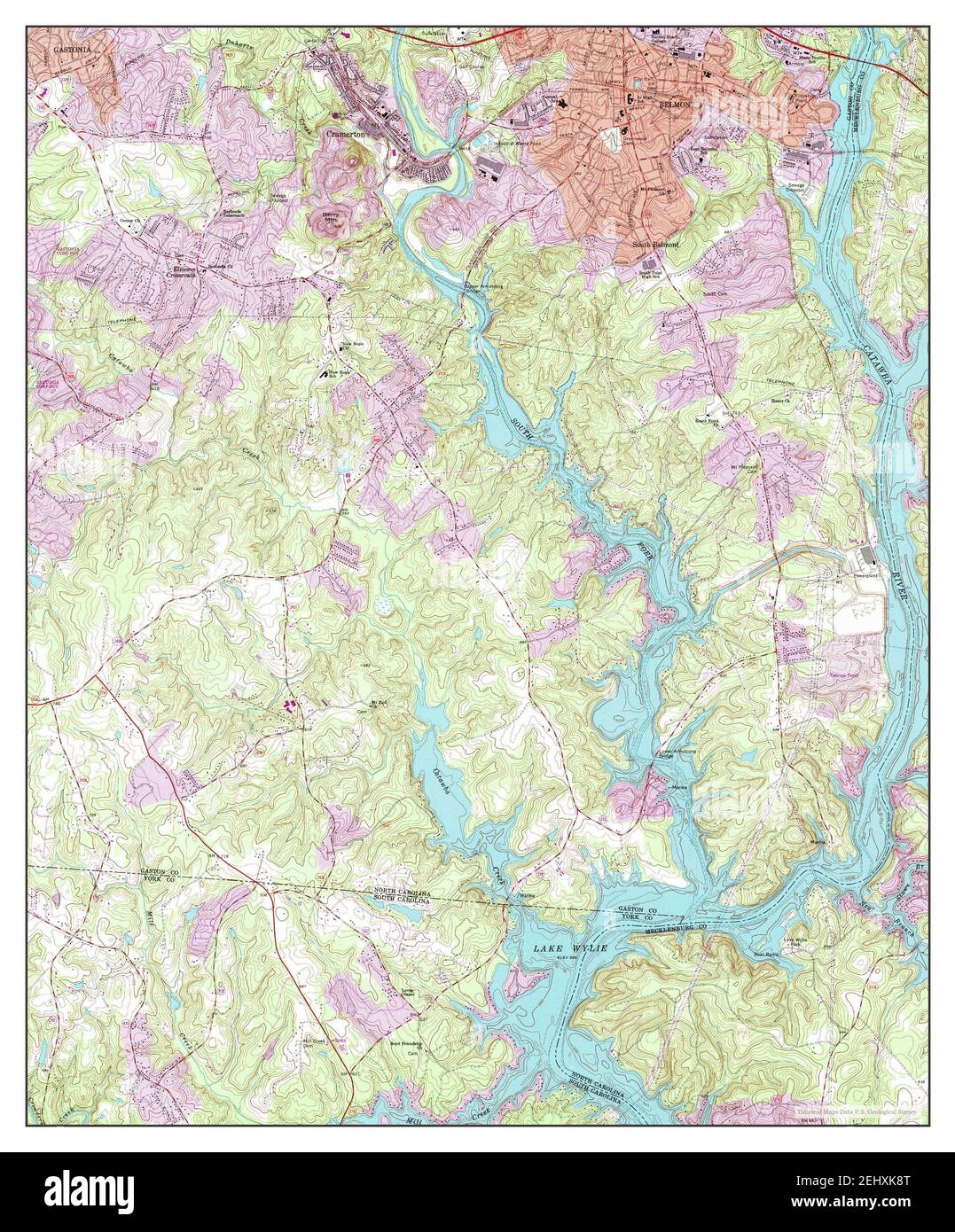 Belmont, North Carolina, map 1993, 124000, United States of America by Timeless Maps, data U.S