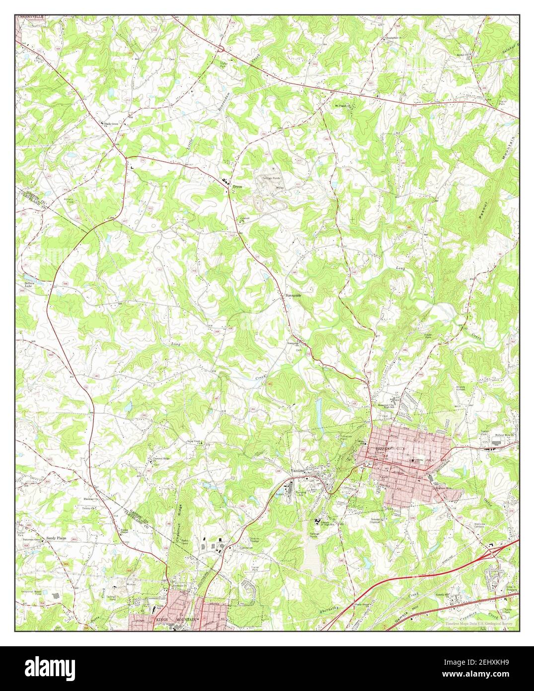 Bessemer City, North Carolina, map 1973, 124000, United States of