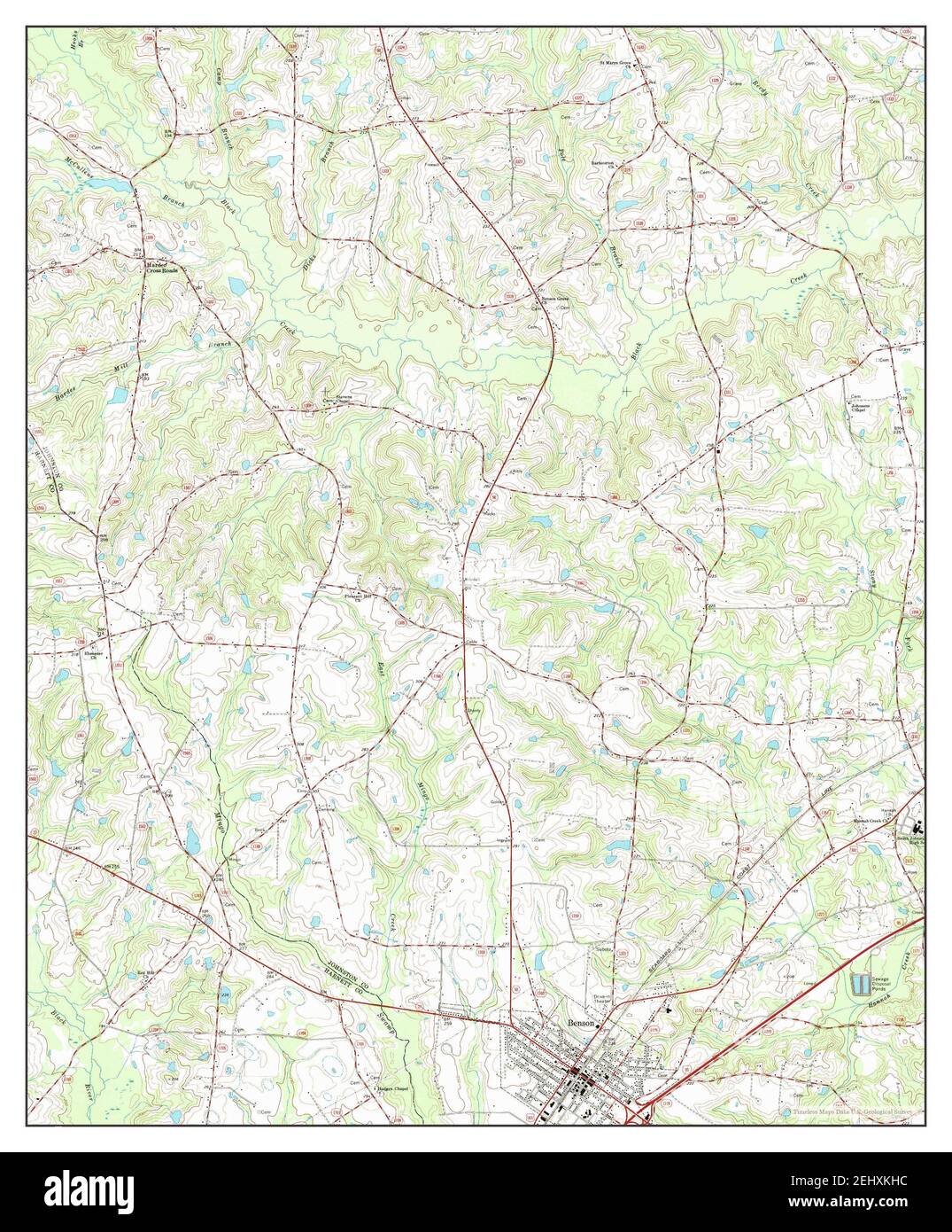 Benson, North Carolina, map 1973, 124000, United States of America by