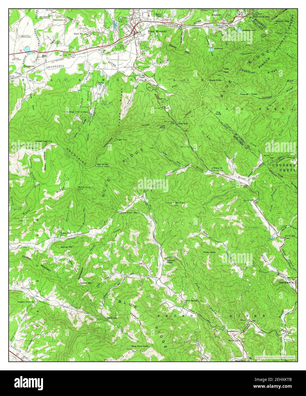 Black Mountain, North Carolina, map 1941, 124000, United States of
