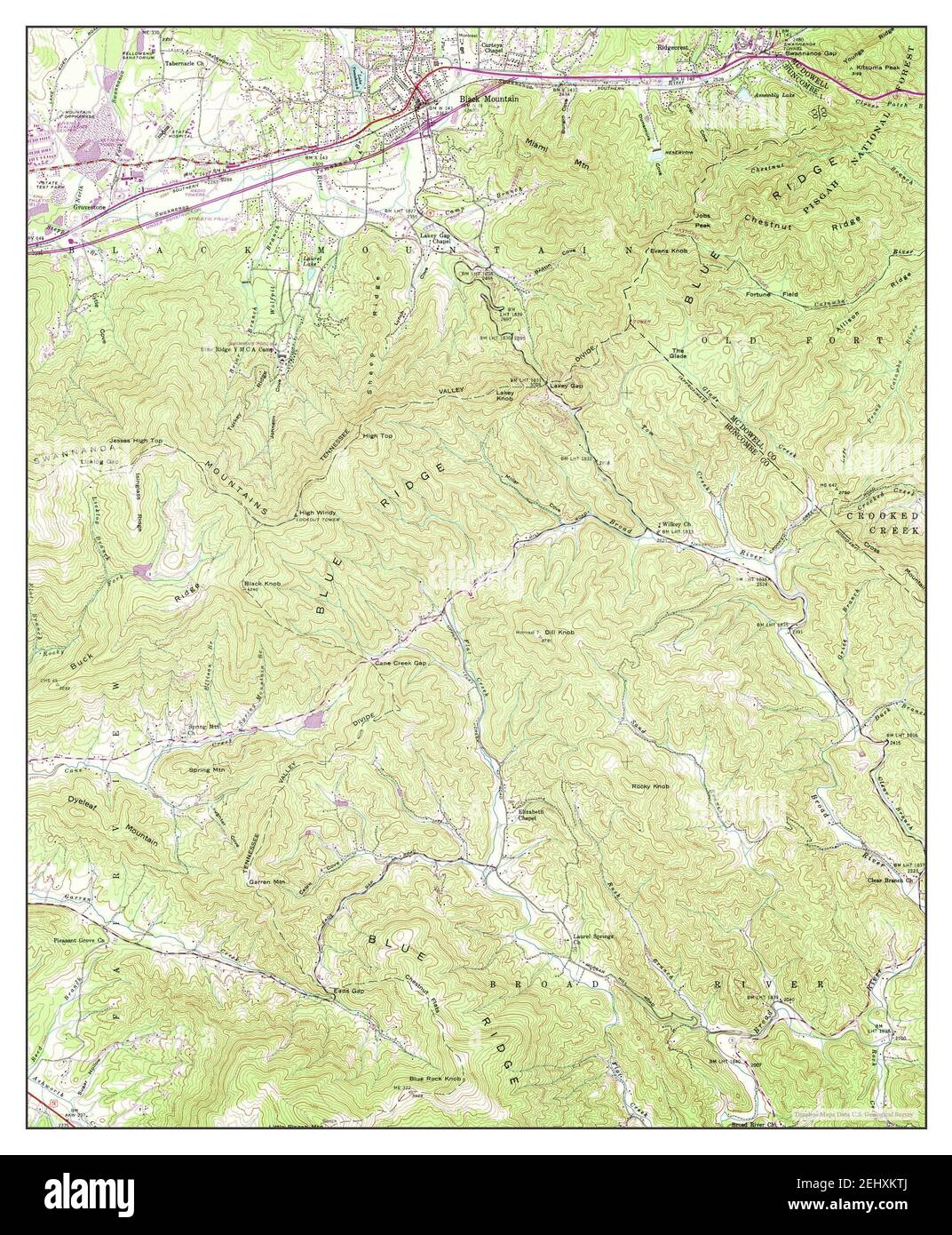 Black Mountain, North Carolina, map 1941, 124000, United States of