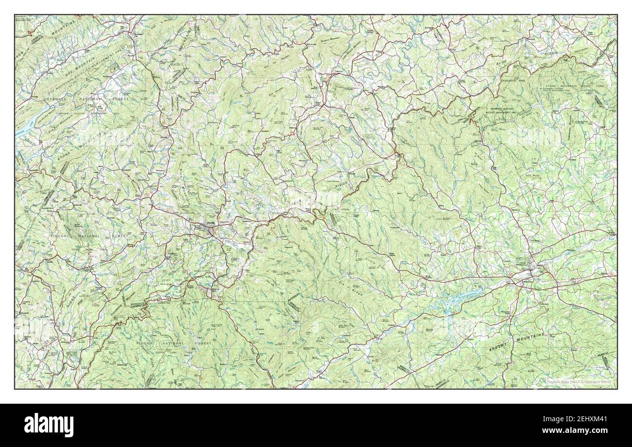 Boone, North Carolina, map 1985, 1100000, United States of America by