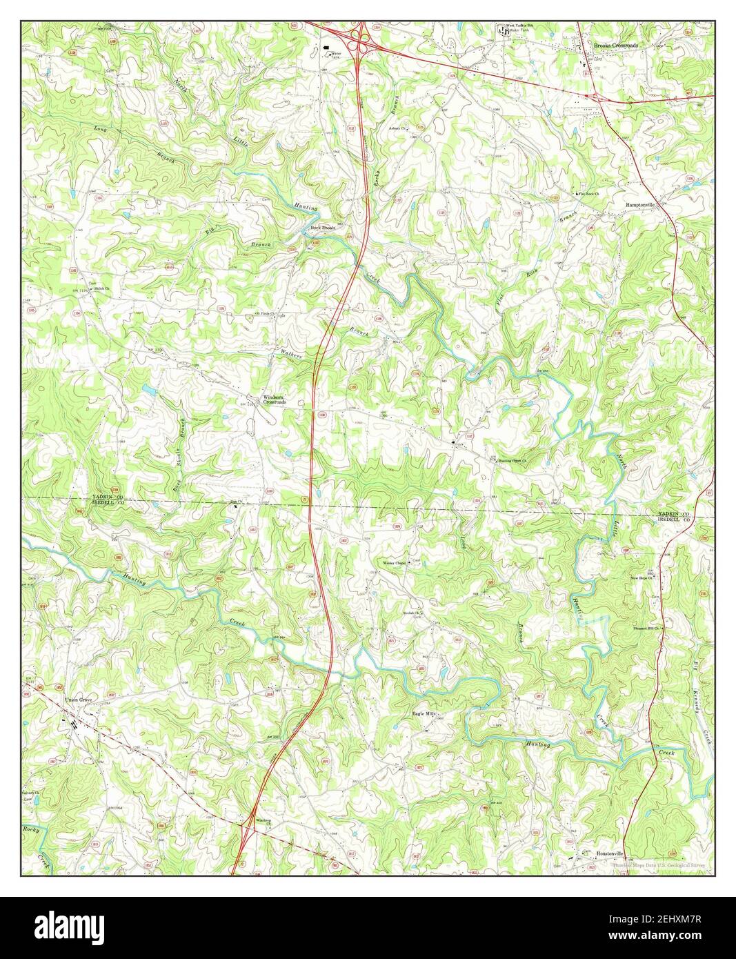 Brooks Crossroads, North Carolina, map 1970, 124000, United States of