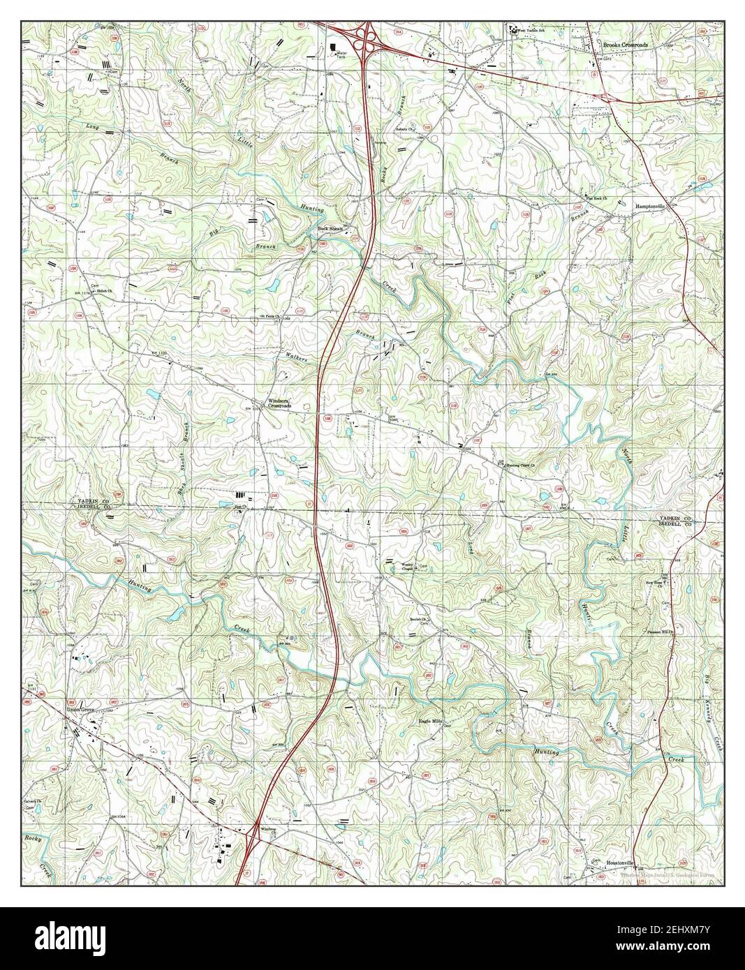 Brooks Crossroads, North Carolina, map 1996, 124000, United States of