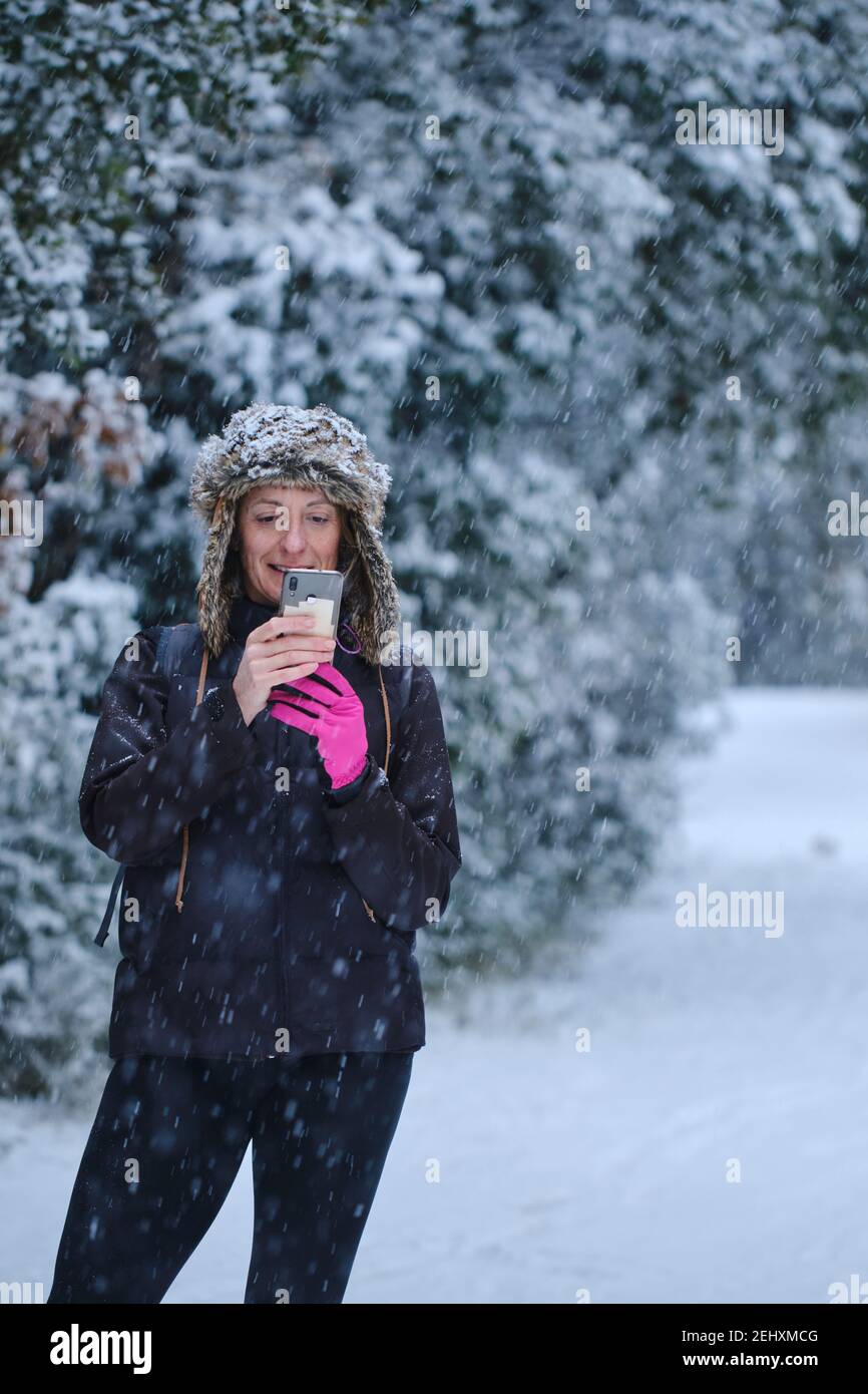 Snow winter woman stock photo. Image of people, caucasian - 22214384