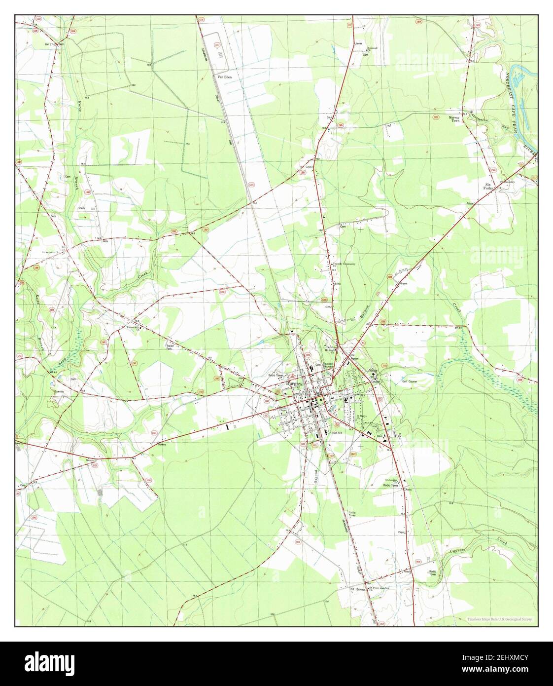 Burgaw, North Carolina, map 1981, 124000, United States of America by