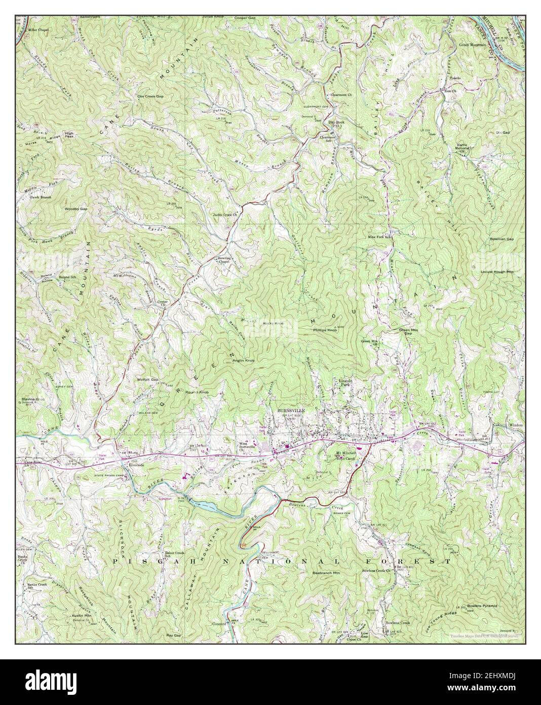 Burnsville north carolina map Cut Out Stock Images & Pictures Alamy