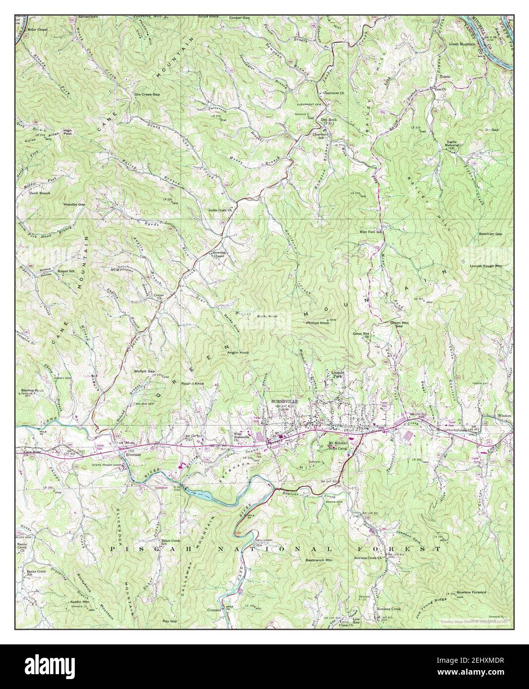 Burnsville north carolina map Cut Out Stock Images & Pictures Alamy