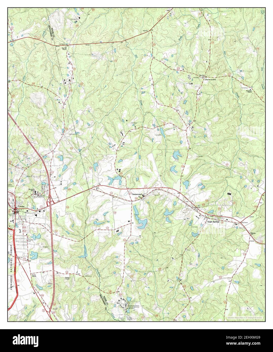 Candor, North Carolina, map 1994, 124000, United States of America by