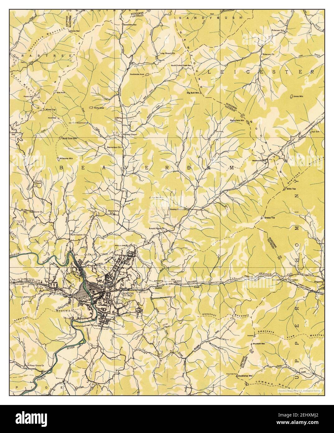 Canton, North Carolina, map 1935, 124000, United States of America by