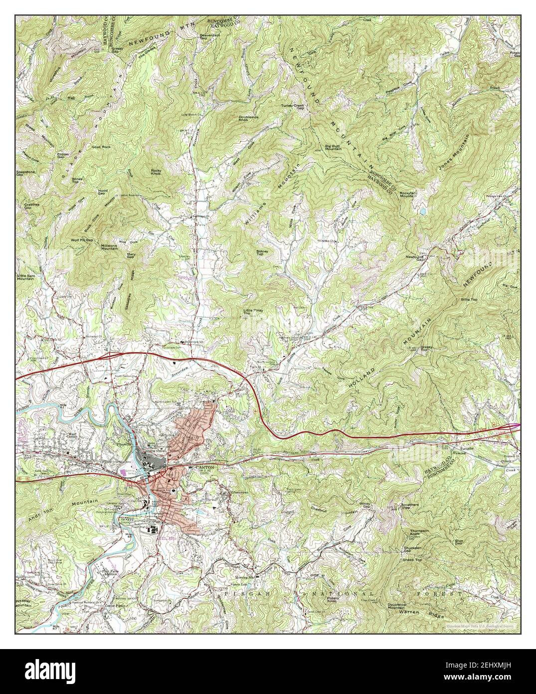 Canton North Carolina Map 1967 124000 United States Of America By Timeless Maps Data Us Geological Survey 2EHXMJH 